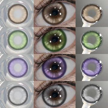 Contact Lenses 1 Pair Purple Lenses Cosplay Green Colored Lenses Anime Blue Lens Halloween Colorful Makeup Eye Cosmetic