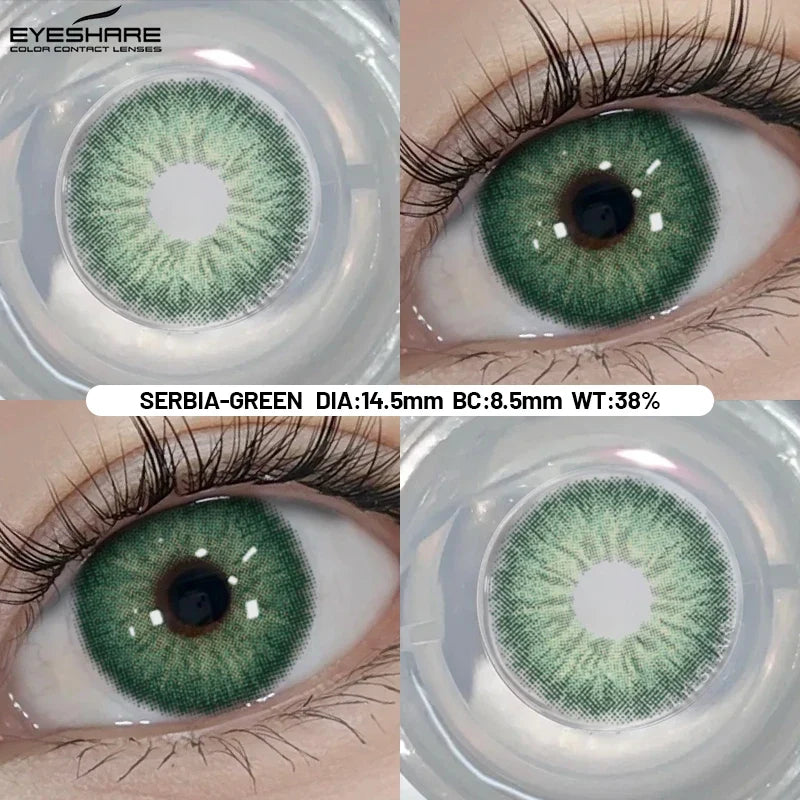 Big Eyes Color Contact Lenses Fashion Blue Colored Contact Lense Brown Softlenses Green Beauty Pupils Yearly Use