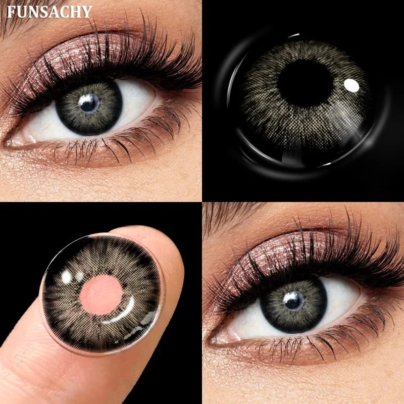 1 Pair Gray Color Contact Lenses for Eyes Natural Brown Blue Lenses Green Eye Contacts Beauty Cosmetic Pupils Yearly-METATRON-BLACK-0-Free Shipping Leatheretro