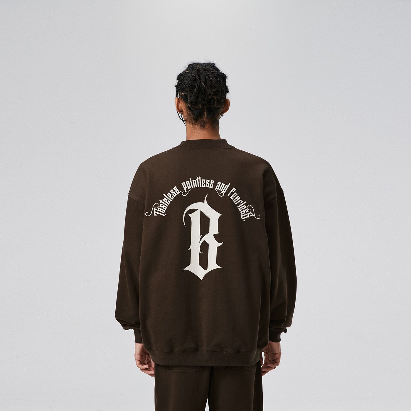 BONELESS Gothic Slogan Sweatshirt-Sweatshirt-S-Apricot-Free Shipping Leatheretro