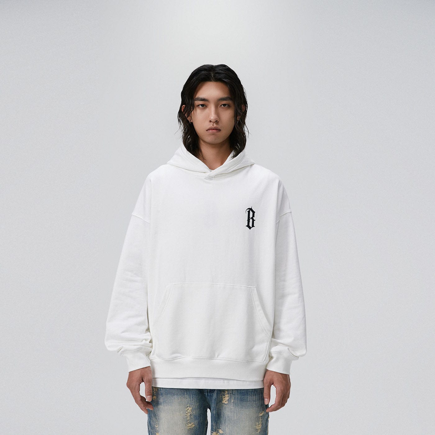 BONELESS Gothic Slogan Hoodie-Hoodie-S-Blue-Free Shipping Leatheretro