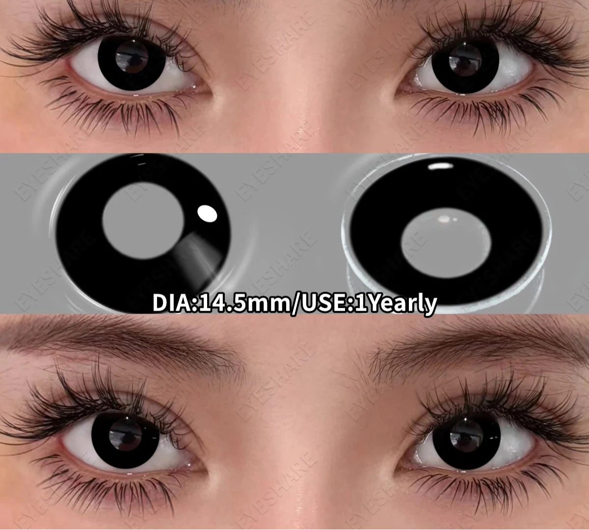 Cosplay Colored Contact Lenses Crazy White Lenses Red Anime Contacts Halloween Beauty Makeup Lens Black Eyes Contacts