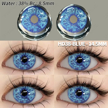 Cosplay Color Contact Lenses Halloween Contact Lenses for Eyes 2pcs Blue Color Contacts Anime Accessories Yellow Lenses