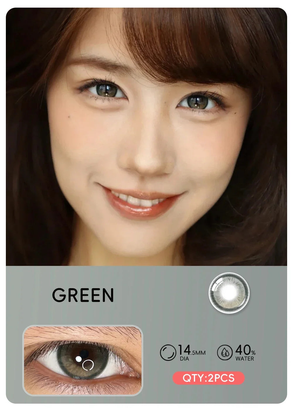 2pcs Natural Green Contact Lenses fo Eyes Beauty Color Pupils Makeup Color Eye Lenses Big Diameter Myopia Lenses-West Highland-choco-5.00-Free Shipping Leatheretro