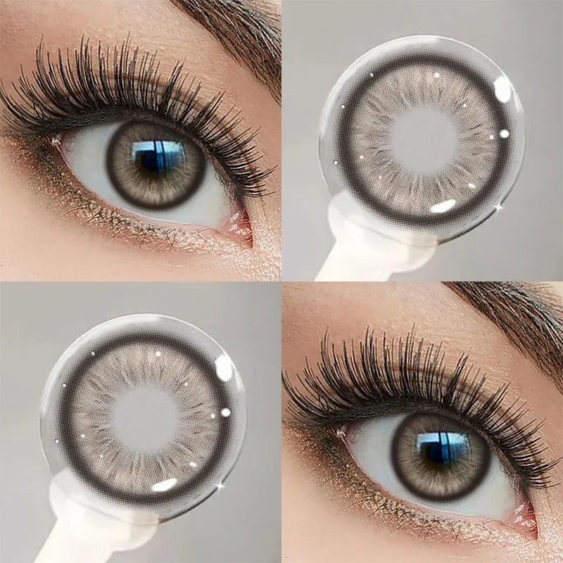 2PCS New Color Contact Lenses Korean Lenses With Prescription Beauty Pupils Makeup Iris style Colorcon Brown Contacts