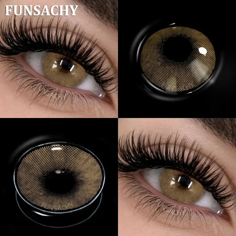 New Contact Lenses Natural Brown Eye Makeup Contacts Grey Color Lens Korean Softlens Yearly Cosmetics for Women-ATHENA-BROWN-0-Free Shipping Leatheretro