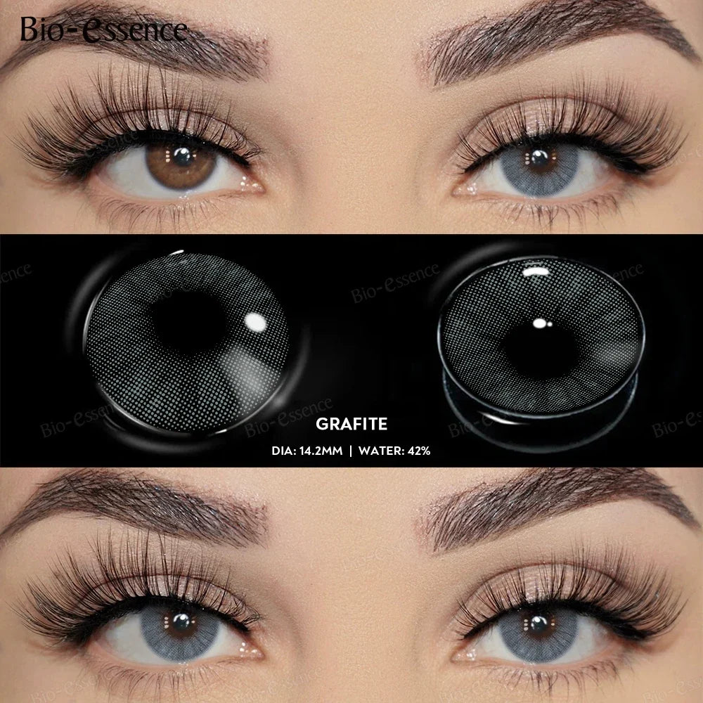1 Pair Colored Contact Lenses for Eyes Natural Look Brown Eye Lenses Gray Contact Blue Lenses