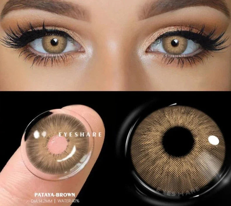 Natural Color Contact Lenses For Eyes 1Pair Multicolor Lens Soft Yearly Blue Eye Contact Beautiful Pupils Beauty Makeup