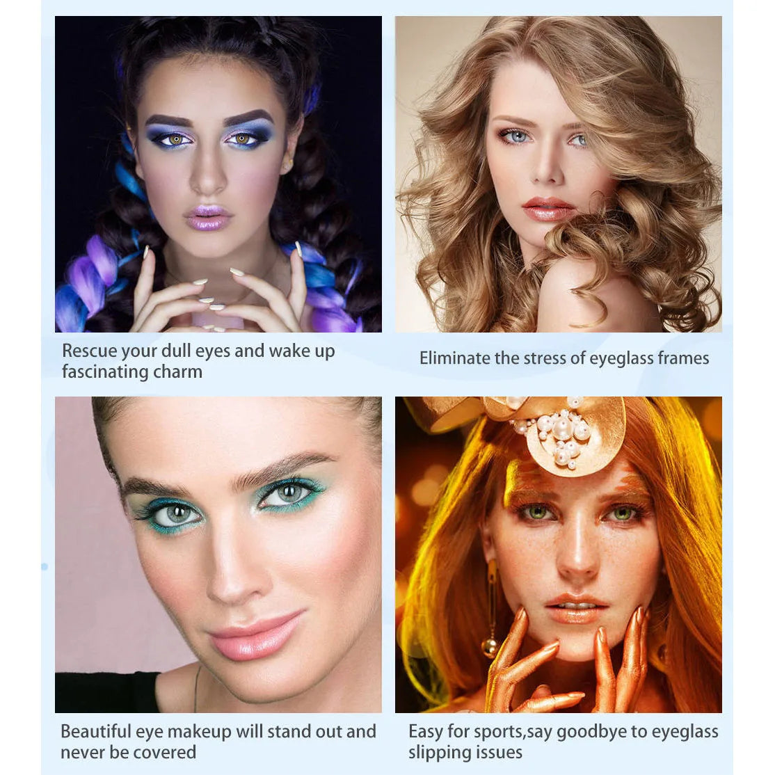 2pcs Color Contact Lens for Eyes Chocolate Makeup Lens Natural Blue Gray Eyes Contact Brown Beauty Lenses Green Contact