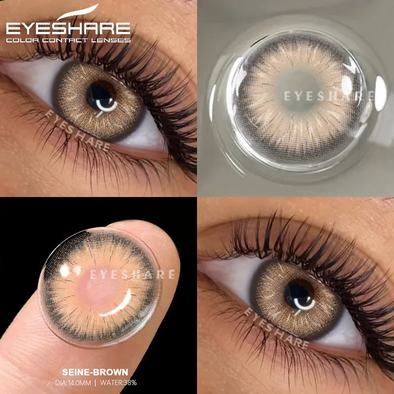 2pcs Natural Color Contact Lenses for Eyes Blue Eye Lenses Gray Pupils Lens Brown Lenses Yearly Cosmetic Green Contacts
