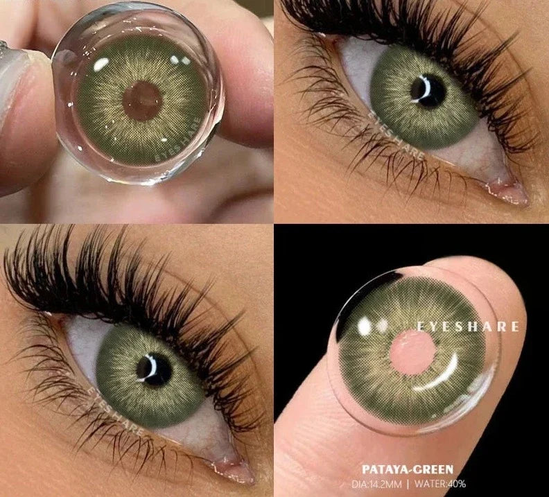 2pcs Colored Contact Lenses for Eyes Brown Eye Lenses Gray Pupils Lens Green Eye Contacts Blue Eye Lenses