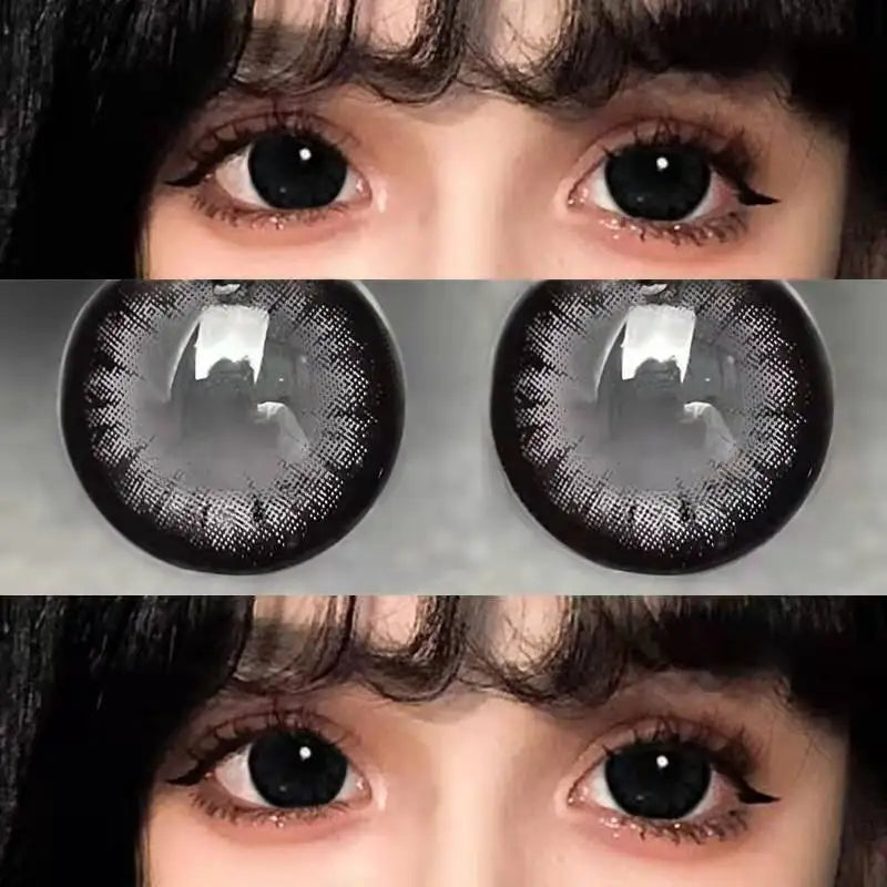 2pcs/Pair Cosmetic Contact Lens Natural Contact Lenses For Eyes Prescription with Diopter Large Diameter Eye Lens