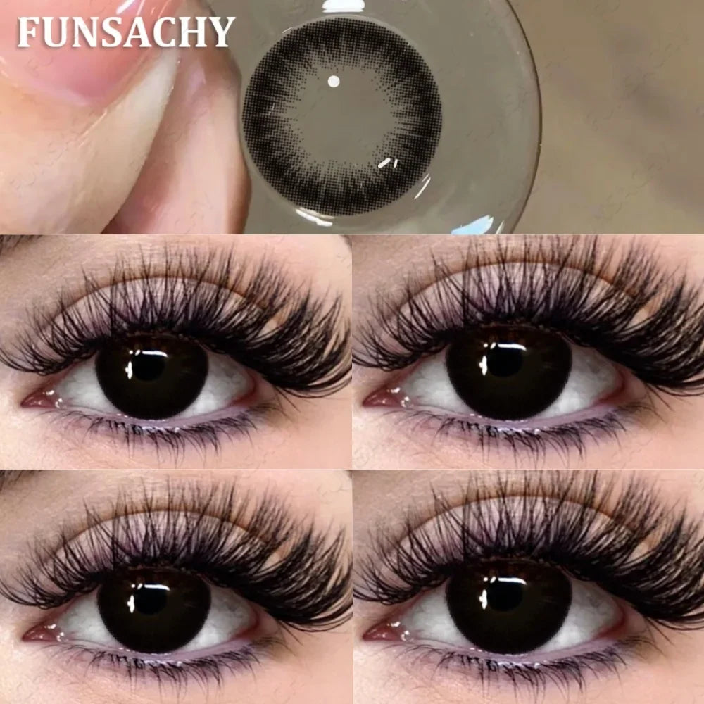 1 Pair Big Black Color Contact Lenses Natural Gray Lenses Blue Korean Eye Makeup Contacts Yearly Beauty Pupils Cosmetic-IKEREL-BROWN-0-Free Shipping Leatheretro