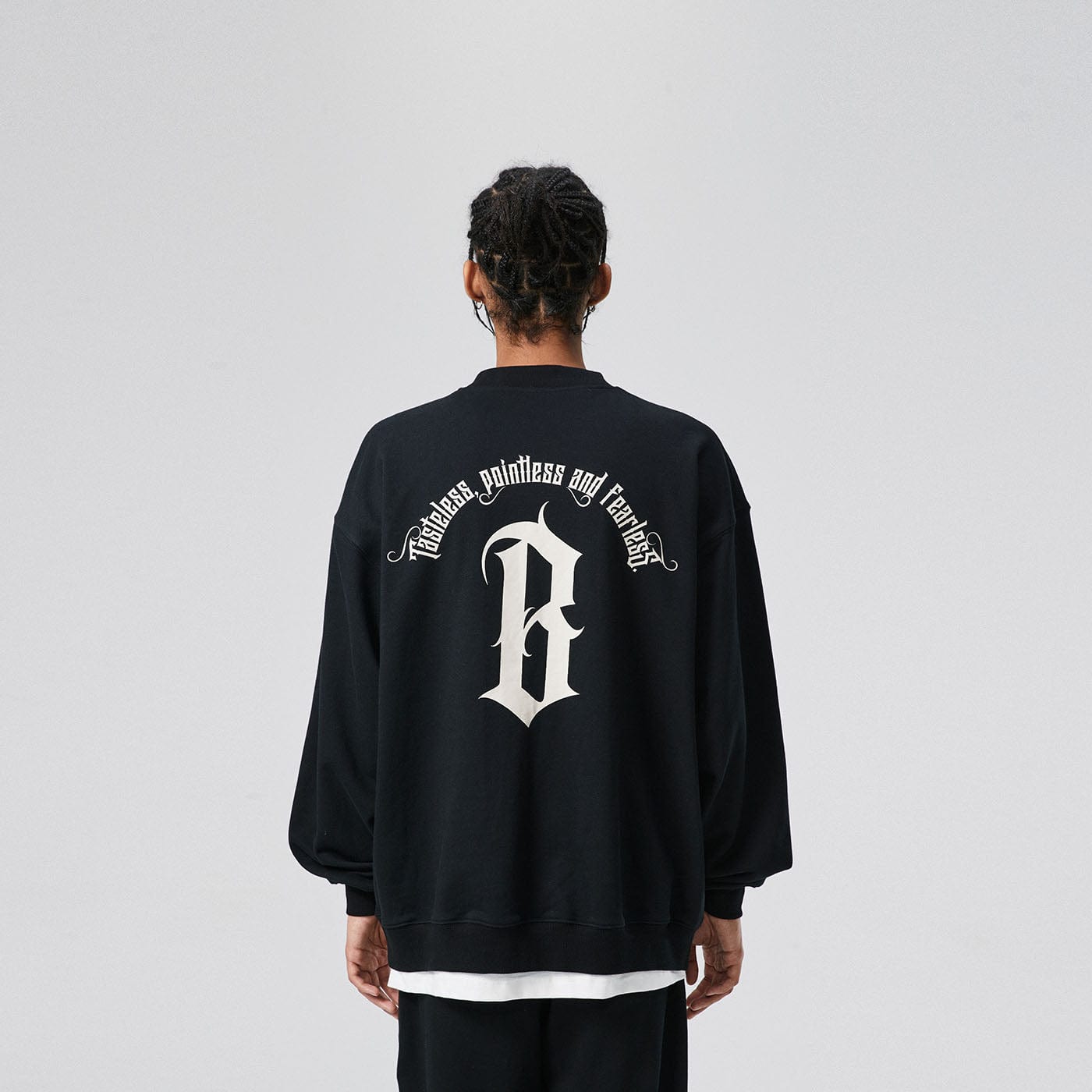 BONELESS Gothic Slogan Sweatshirt-Sweatshirt-S-Apricot-Free Shipping Leatheretro