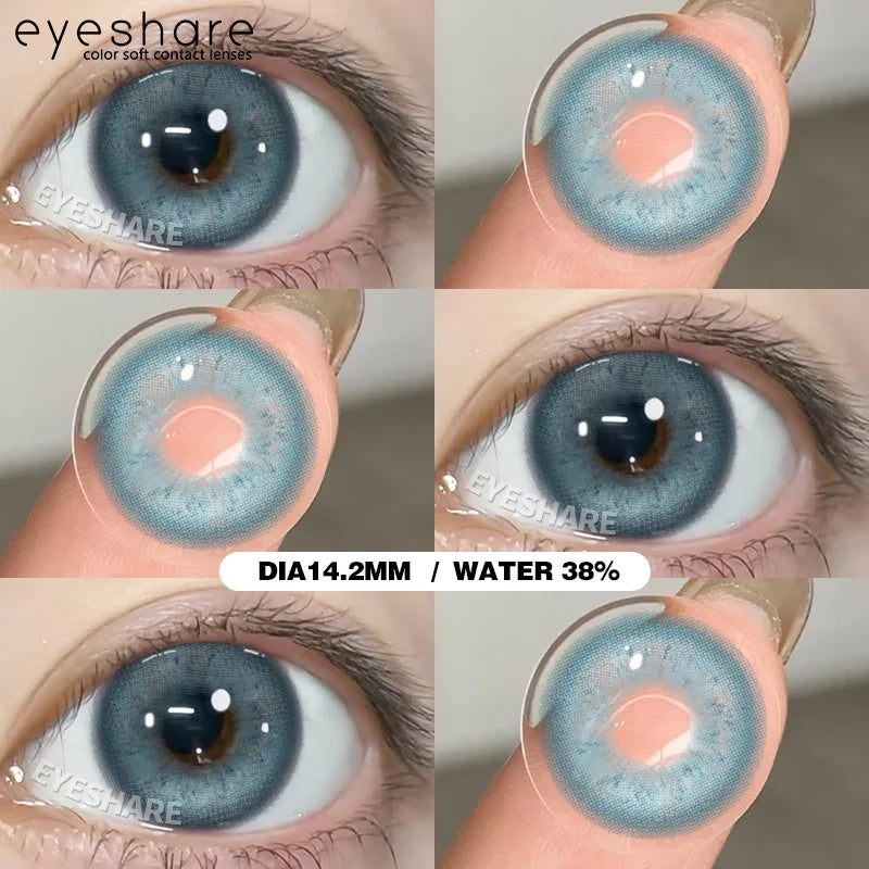 Contact Lenses 14.5mm 1Pair for Anime accessories for eyes Cosplay Color contact Lenses Halloween Eye Contacts yearly use-POLARIS-BLUE-Free Shipping Leatheretro