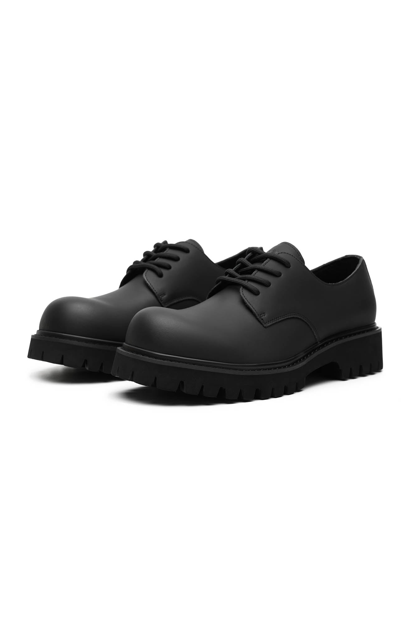 KREATE The Chunky Derby-Shoes-US 6 (EU 38)-Black-Free Shipping Leatheretro