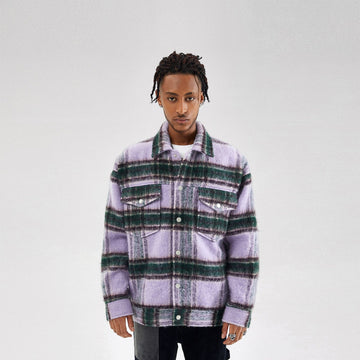BONELESS Mohair Plaid Jacket-Jacket-S-Free Shipping Leatheretro