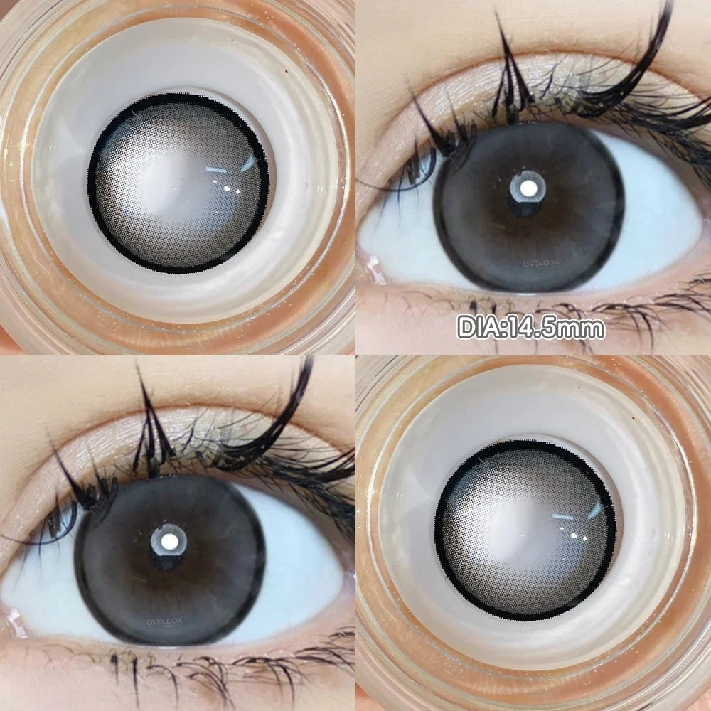 2pcs Natural Green Contact Lenses fo Eyes Beauty Color Pupils Makeup Color Eye Lenses Big Diameter Myopia Lenses-West Highland-gray-1.50-Free Shipping Leatheretro