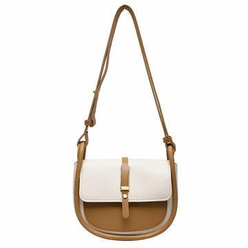 Saddle Women Shoulder Bag-Handbags-Brown-Free Shipping Leatheretro