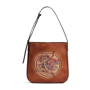 Sagittarius Head Layer Cowhide Leather Retro Bag-Handbags-Retro Brown-Free Shipping Leatheretro