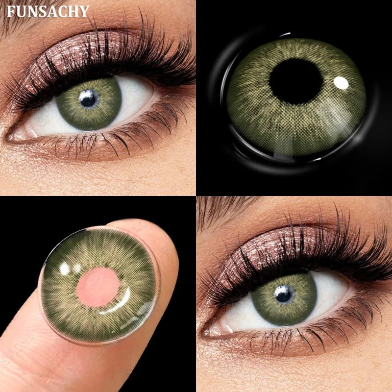 1 Pair Gray Color Contact Lenses for Eyes Natural Brown Blue Lenses Green Eye Contacts Beauty Cosmetic Pupils Yearly-METATRON-GREEN-0-Free Shipping Leatheretro