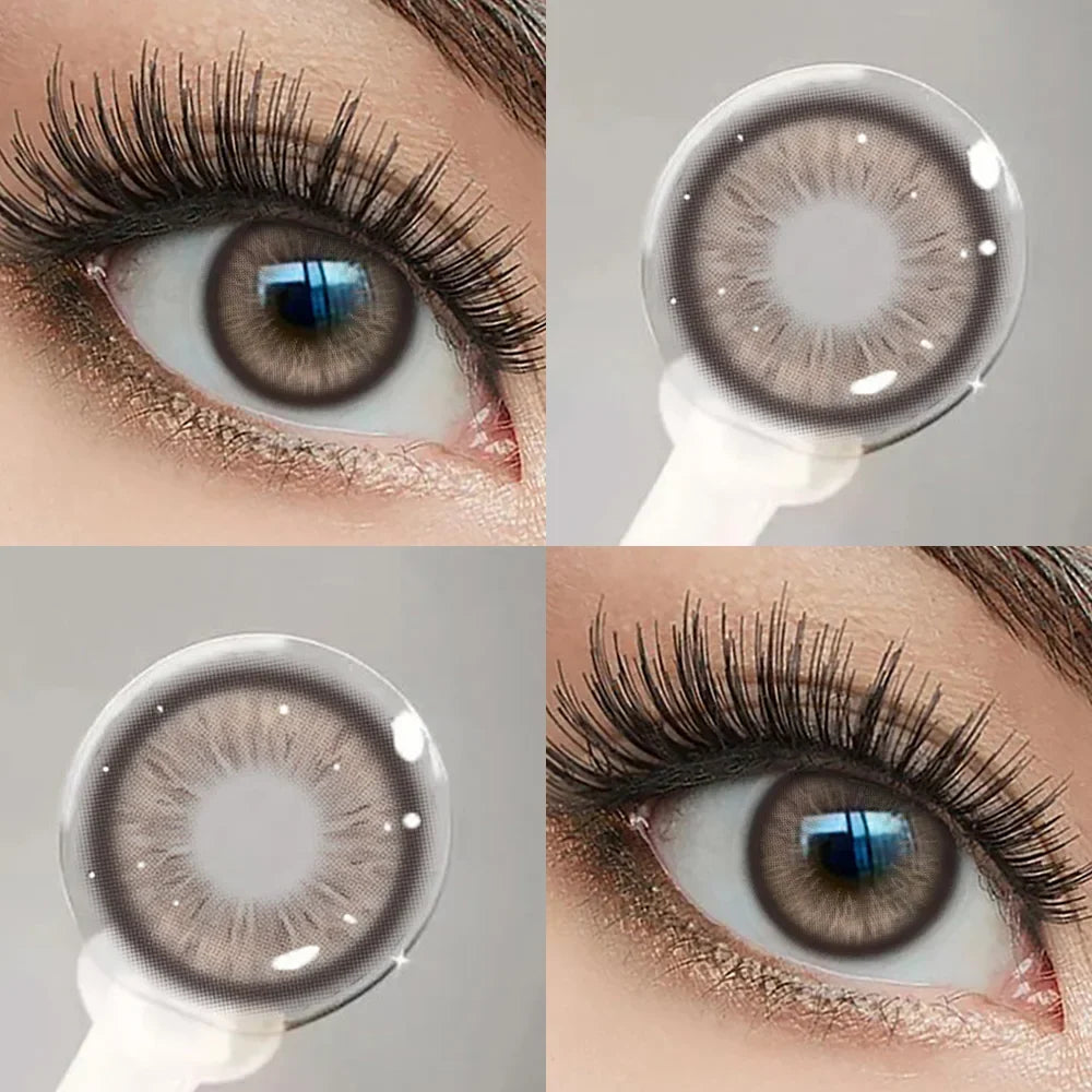 2PCS 1Year Contact Lenses for Eyes Natural Beauty Pupils Eyes Lenses Korean Brown Contacts Fashion Green Pupil Lenses-Jellyfish Coffee-0-CHINA-Free Shipping Leatheretro