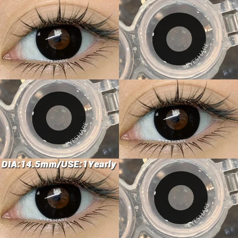 Crazy Halloween Cosplay Anime white Color Contact Lenses for Eyes red Beauty Pupils Role Playing Party Yearly use