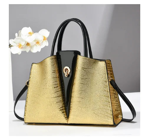 Luxury Designer Ladies Shopper Messenger Bags-Handbags-Black-Free Shipping Leatheretro