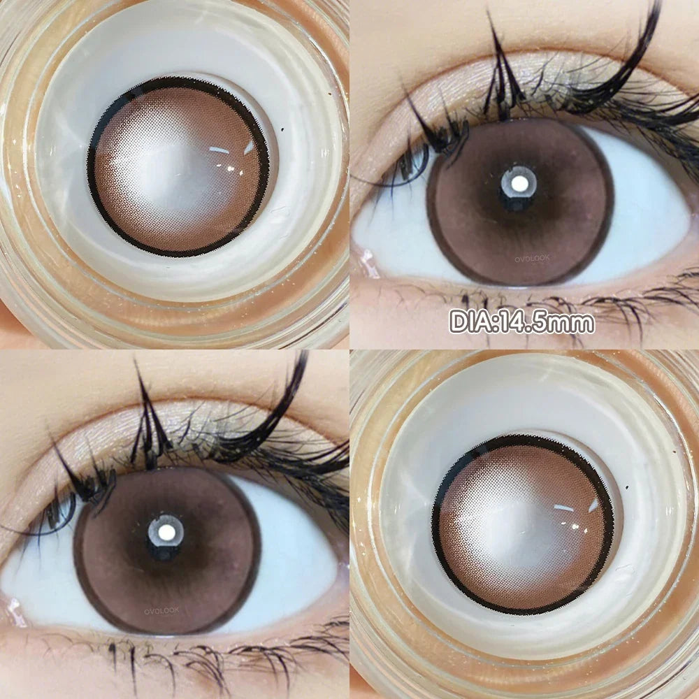 2pcs Natural Green Contact Lenses fo Eyes Beauty Color Pupils Makeup Color Eye Lenses Big Diameter Myopia Lenses-West Highland-pink-0-Free Shipping Leatheretro