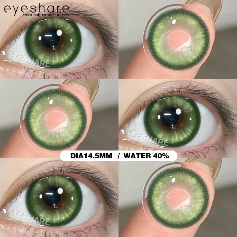 Contact Lenses 14.5mm 1Pair for Anime accessories for eyes Cosplay Color contact Lenses Halloween Eye Contacts yearly use-PAMPAS-GREEN-Free Shipping Leatheretro