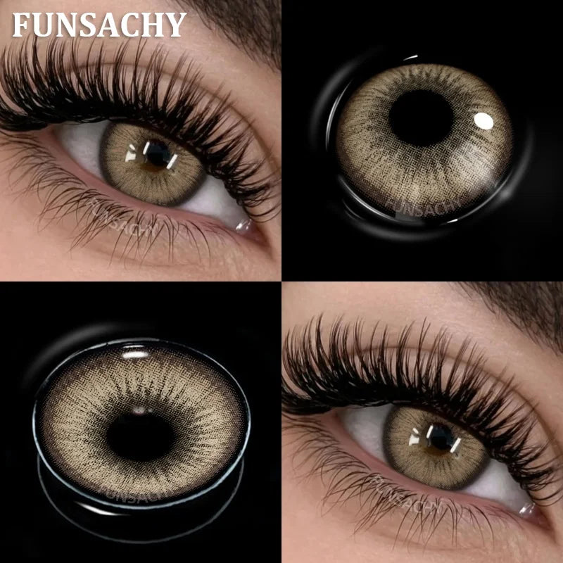 New Contact Lenses Natural Brown Eye Makeup Contacts Grey Color Lens Korean Softlens Yearly Cosmetics for Women-CHARLOTTE-BROWN-0-Free Shipping Leatheretro