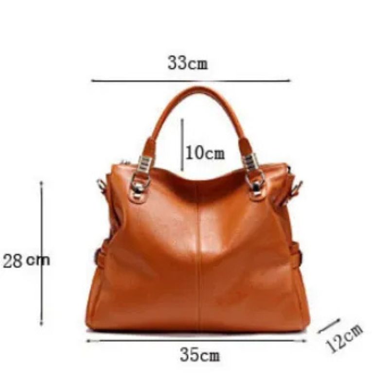 Classic Wild Leather Handbag - Stylish First Layer Cowhide Bag-Handbags-Black-Free Shipping Leatheretro