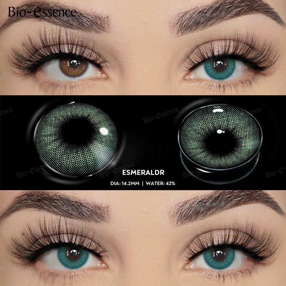 1 Pair Colored Contact Lenses for Eyes Natural Look Brown Eye Lenses Gray Contact Blue Lenses