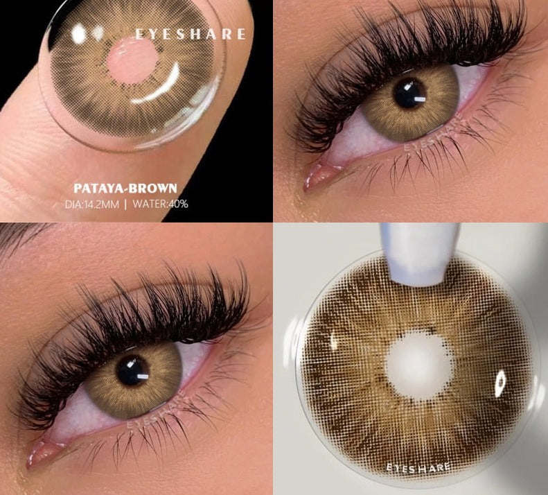 Color Lens Eyes 2pcs Natural Color Contact Lenses For Eyes Yearly Beauty Brown Contacts Lenses Eye Cosmetic Color Lens