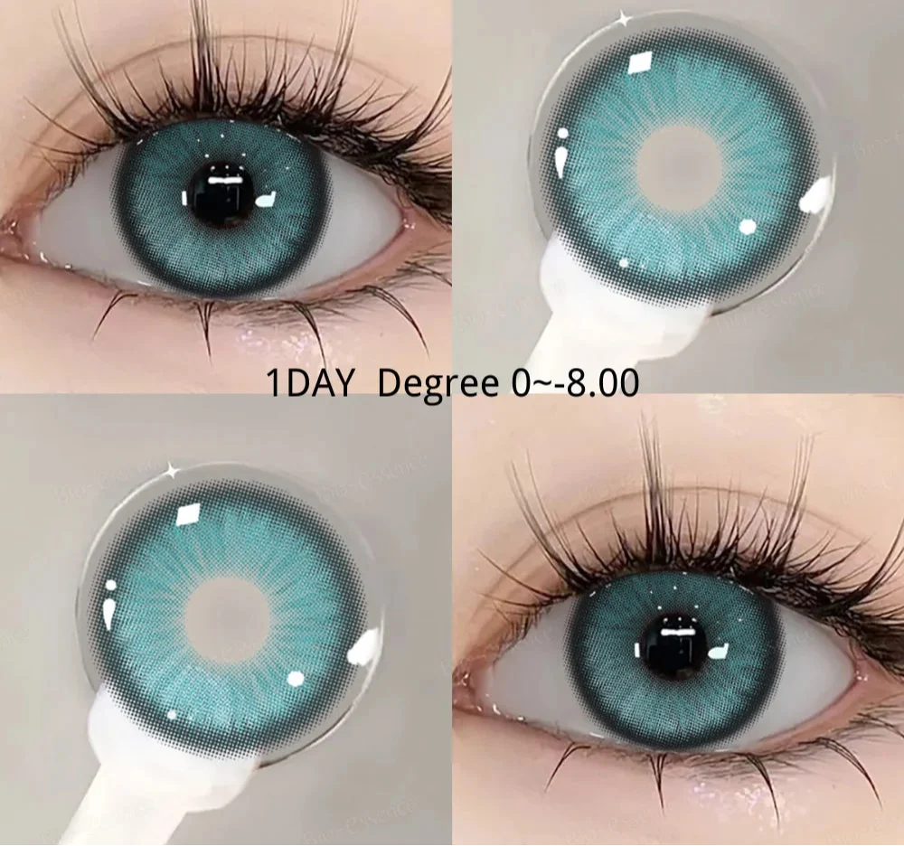 New 1Day Color contact Lenses Viviring Super Nature Pupils with Prescription Myopia Lenses Degree 0~-8.00 for Asian