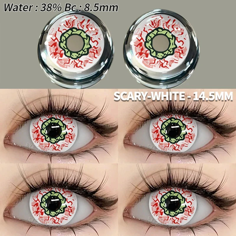 Cosplay Color Contact Lenses Halloween Contact Lenses for Eyes 2pcs Blue Color Contacts Anime Accessories Yellow Lenses