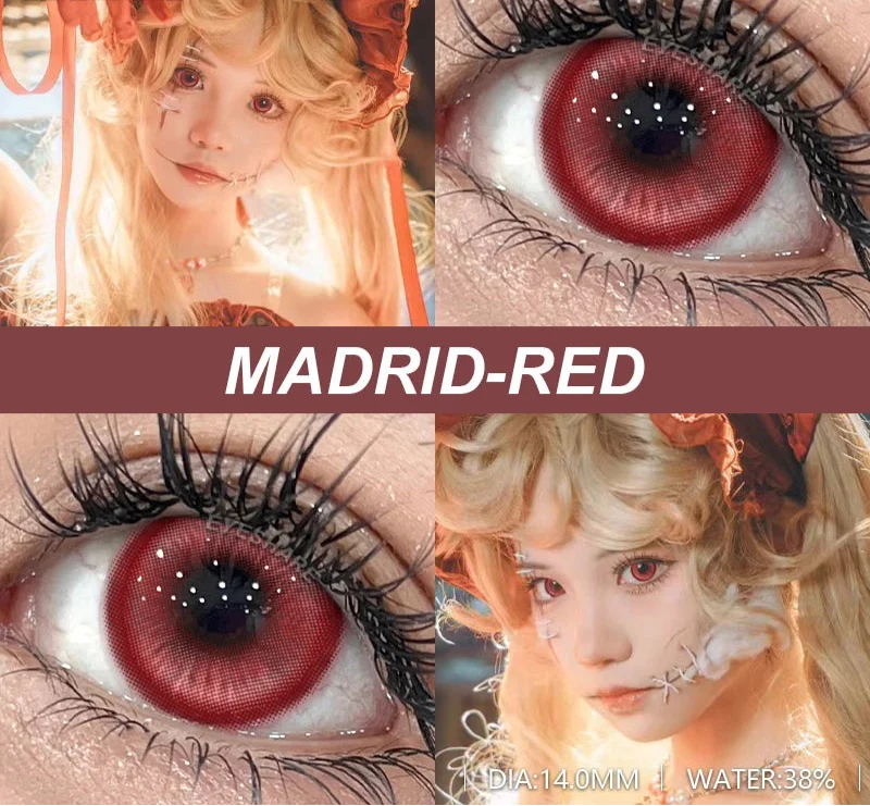 Contact Lenses 1 Pair Purple Lenses Cosplay Green Colored Lenses Anime Blue Lens Halloween Colorful Makeup Eye Cosmetic