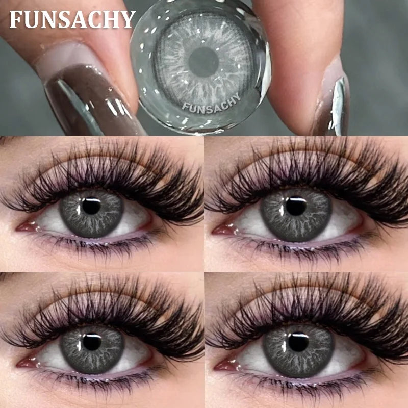 1 Pair Big Black Color Contact Lenses Natural Gray Lenses Blue Korean Eye Makeup Contacts Yearly Beauty Pupils Cosmetic-IKEREL-GRAY-0-Free Shipping Leatheretro