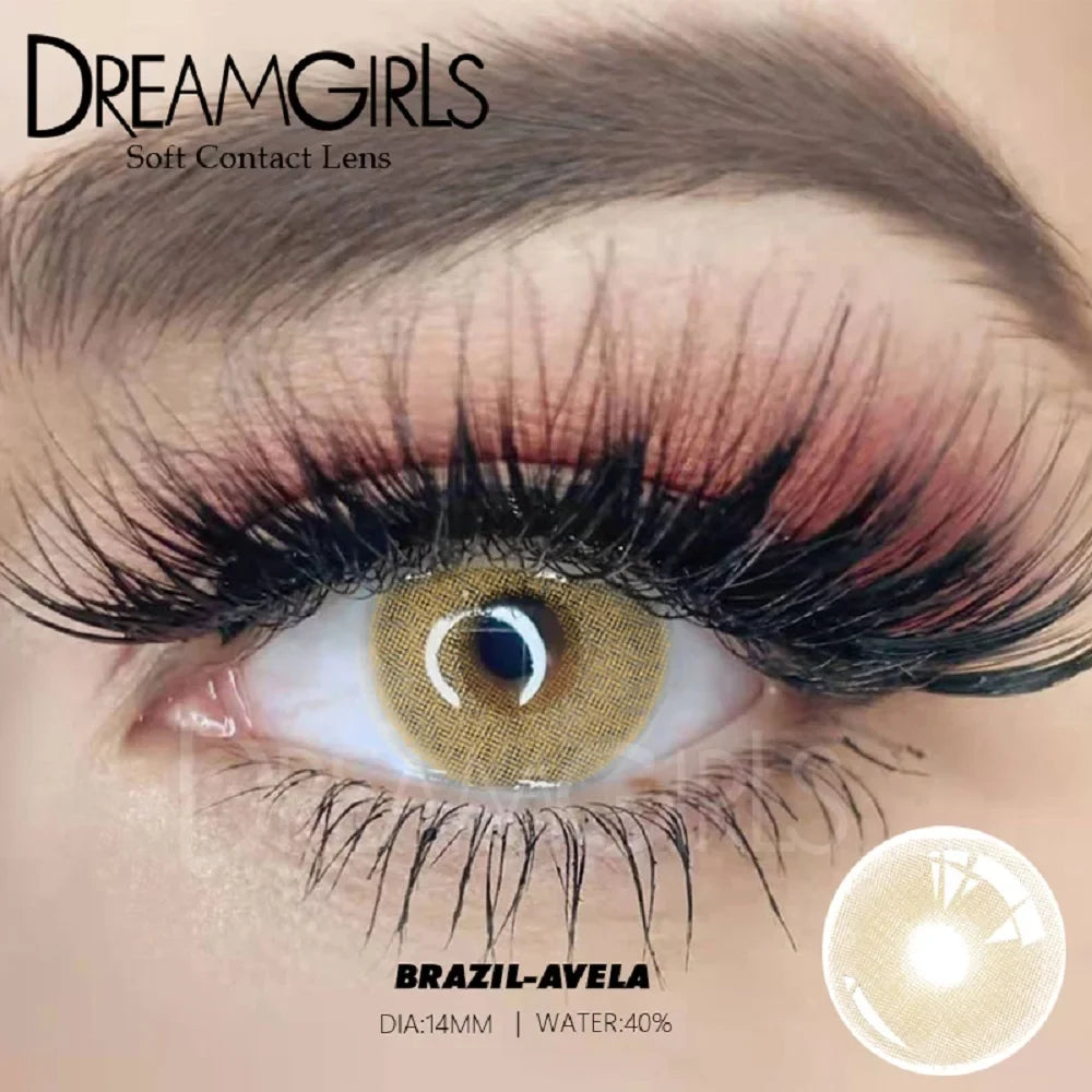 1Pair Brazil Famous Solitica Natural Color Contact lens Soft Contact Lenses Natural color Beauty pupil Yearly Used