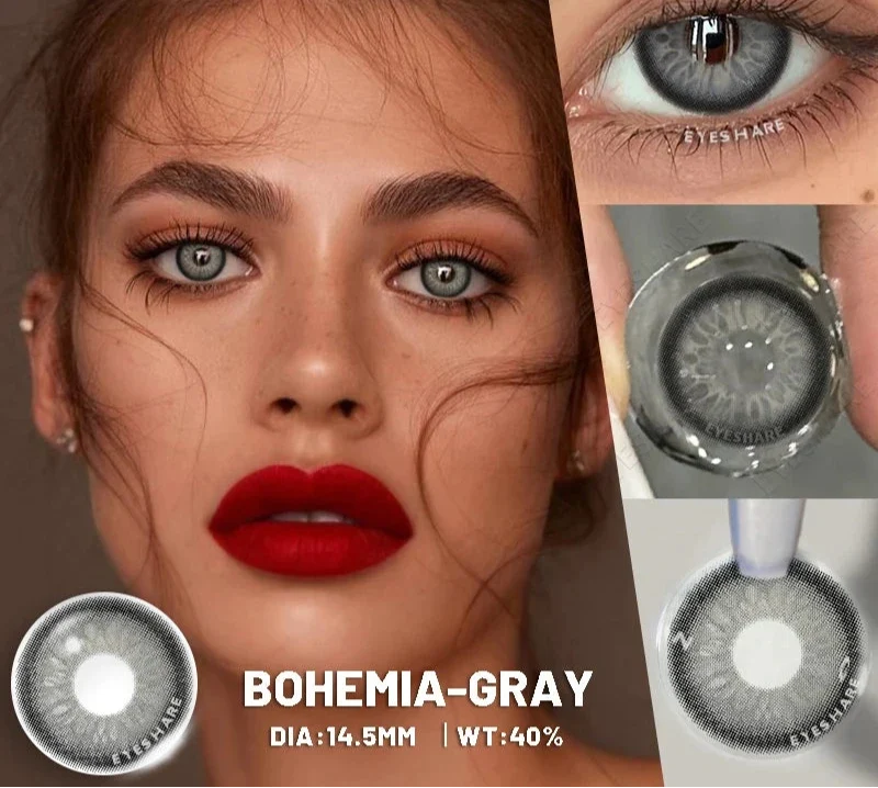 2pcs Natural Color Contact Lenses for Eyes Blue Eye Lenses Gray Pupils Lens Brown Lenses Yearly Cosmetic Green Contacts