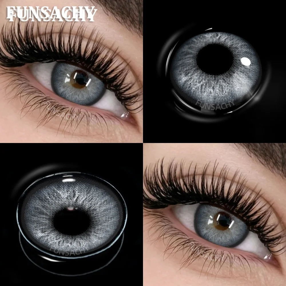 New Contact Lenses Natural Brown Eye Makeup Contacts Grey Color Lens Korean Softlens Yearly Cosmetics for Women-ANDRONI-GRAY-0-Free Shipping Leatheretro