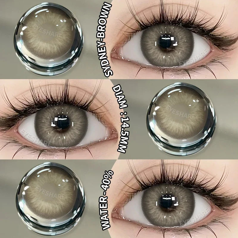 1Pair New Colored Contact Lenses for Eyes Natural Contact Lenses Blue Eye Lens Green Lenses Yearly Brown Eye Contacts