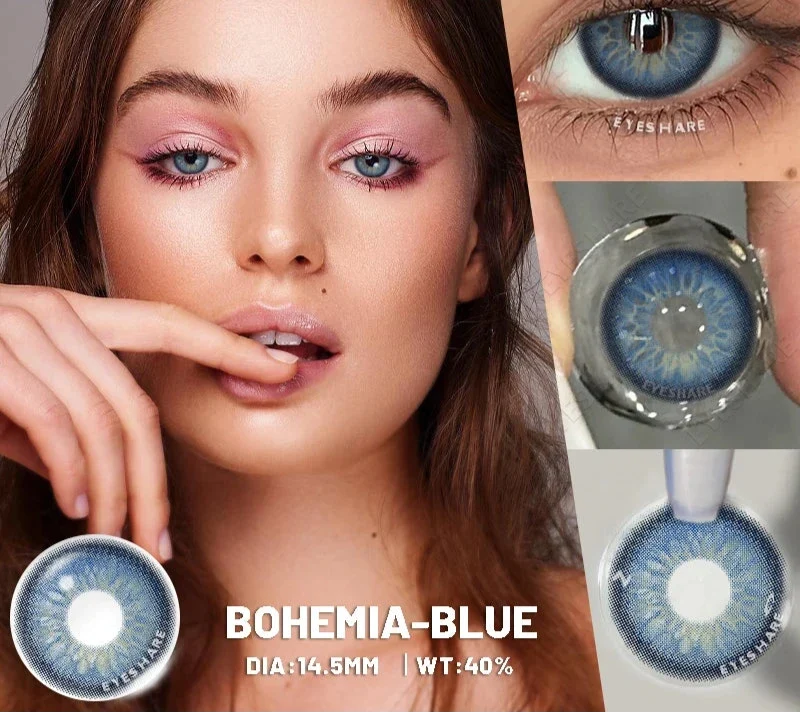 2pcs Natural Color Contact Lenses for Eyes Blue Eye Lenses Gray Pupils Lens Brown Lenses Yearly Cosmetic Green Contacts