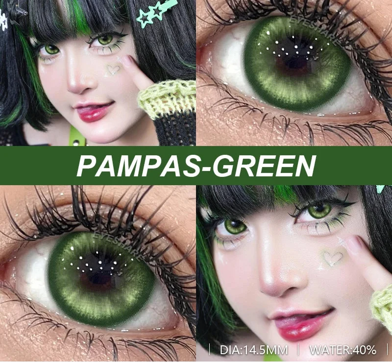 Contact Lenses 1 Pair Purple Lenses Cosplay Green Colored Lenses Anime Blue Lens Halloween Colorful Makeup Eye Cosmetic