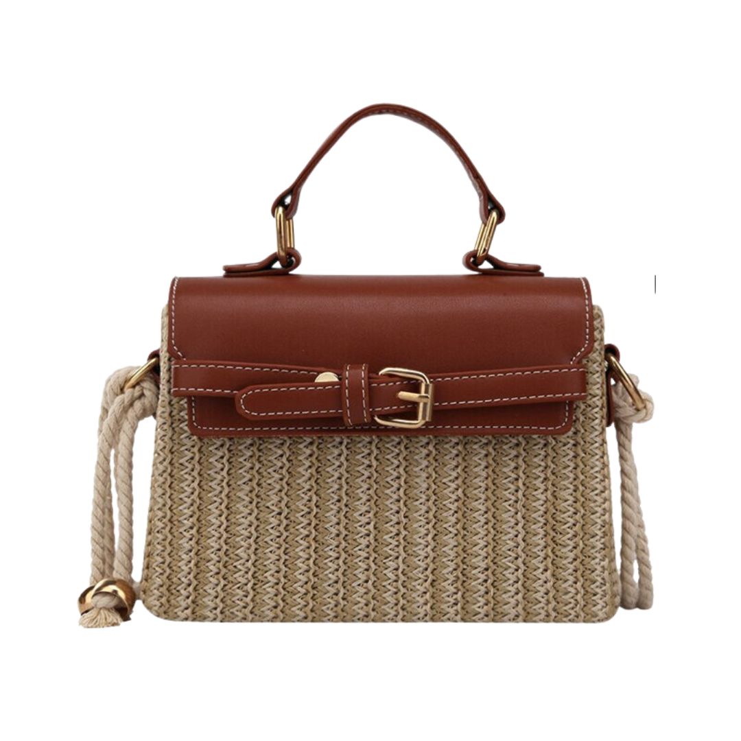 Summer Straw Messenger Bag-Handbags-Brown-Free Shipping Leatheretro