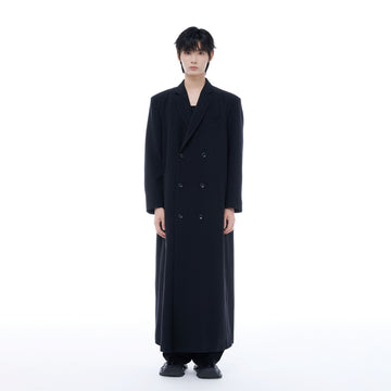 TUIMU Double-Breasted Maxi Trench Coat-Jacket-S (Preorder)-Free Shipping Leatheretro