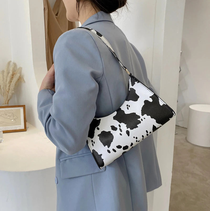 Underarm Handbag PU Leather Leopard Print Armpit Purse-Handbags-Leopard-Free Shipping Leatheretro