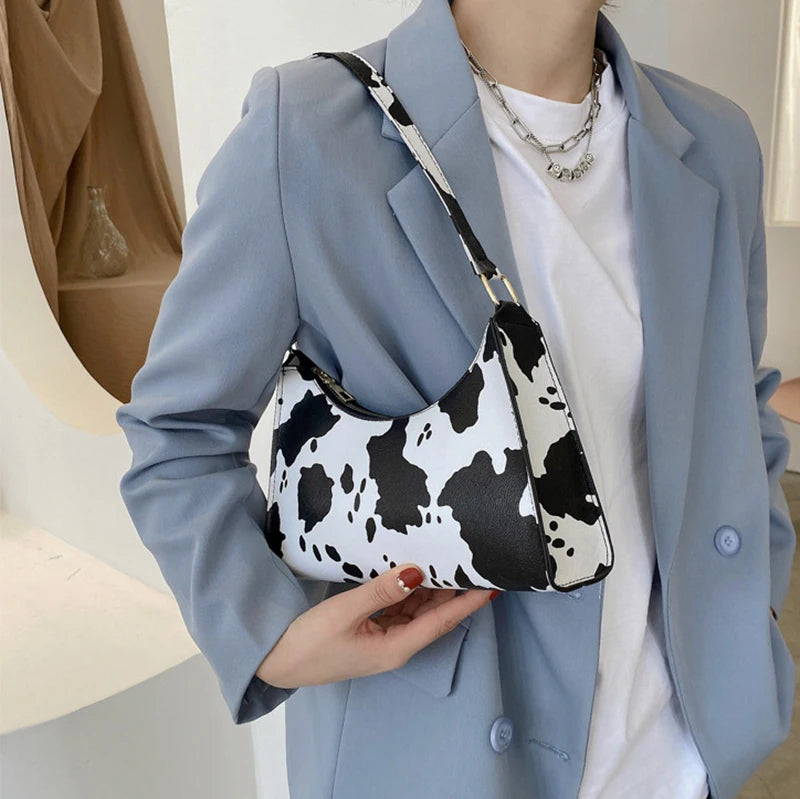 Underarm Handbag PU Leather Leopard Print Armpit Purse-Handbags-Leopard-Free Shipping Leatheretro