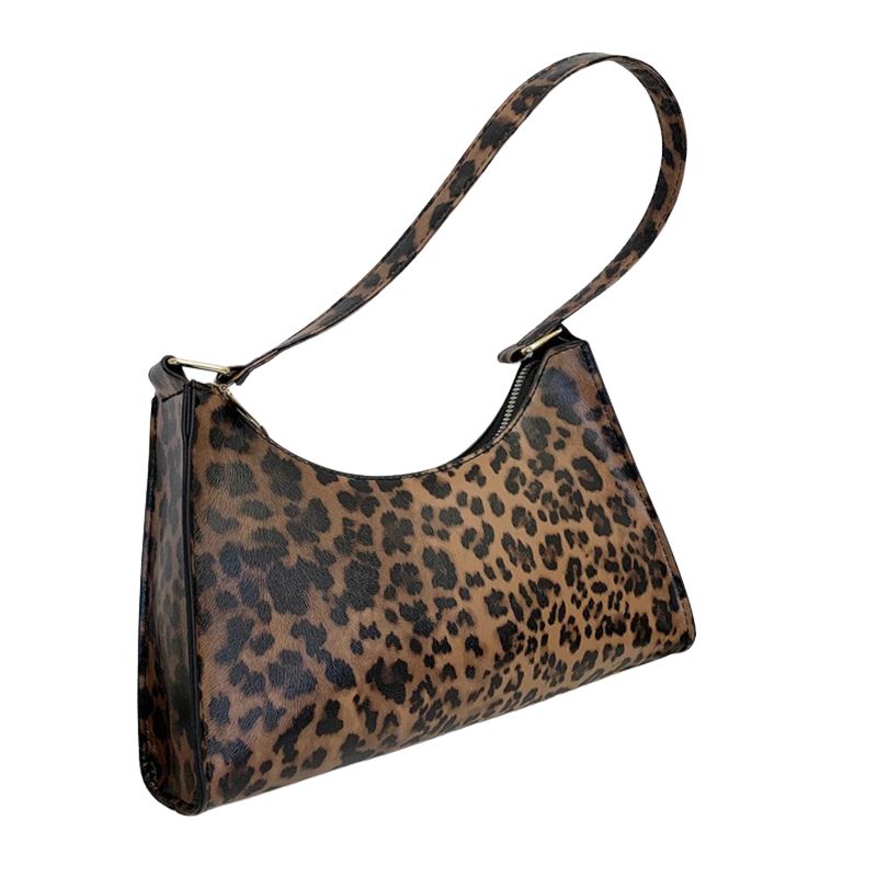 Underarm Handbag PU Leather Leopard Print Armpit Purse-Handbags-Leopard-Free Shipping Leatheretro