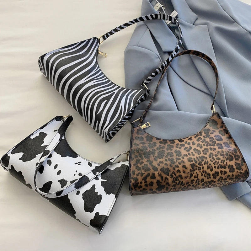 Underarm Handbag PU Leather Leopard Print Armpit Purse-Handbags-Leopard-Free Shipping Leatheretro